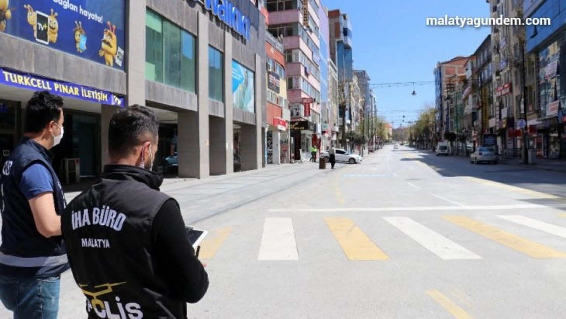 Sokağa çıkma yasağına drone'lu denetim