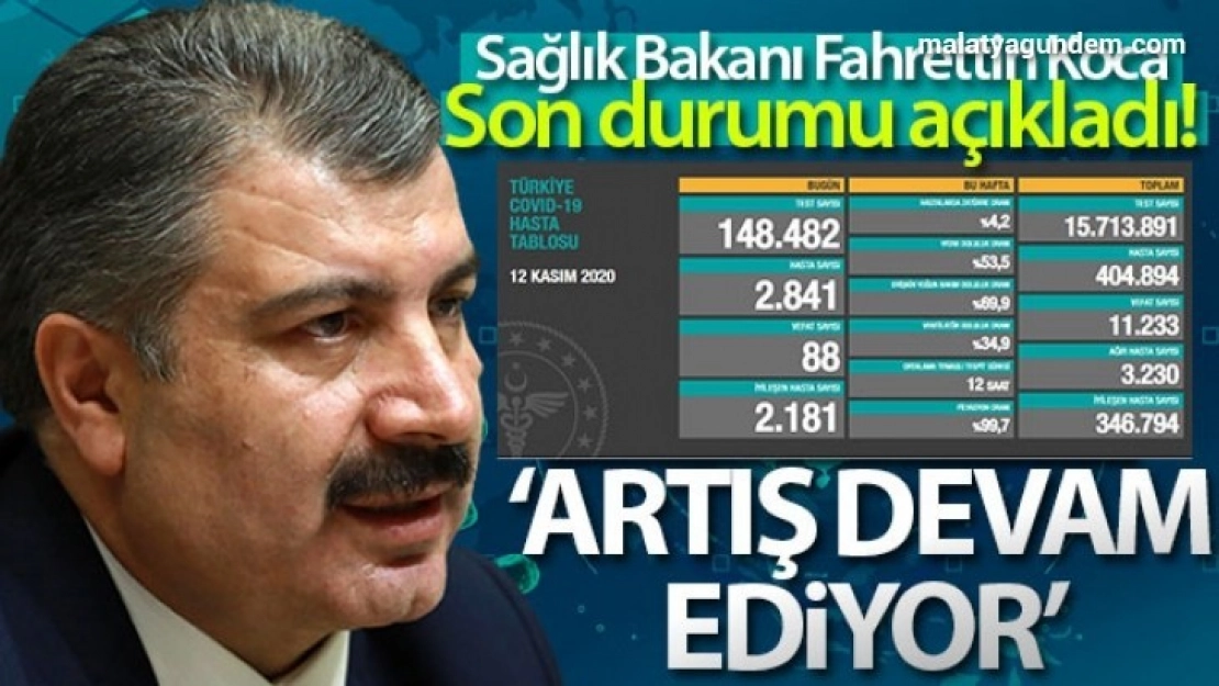 Son 24 saatte korona virüsten 88 kişi hayatını kaybetti
