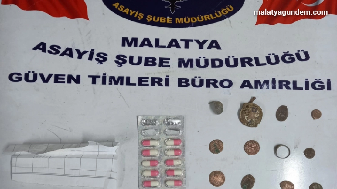 Şüphe üzerine yapılan aramada tarihi eser