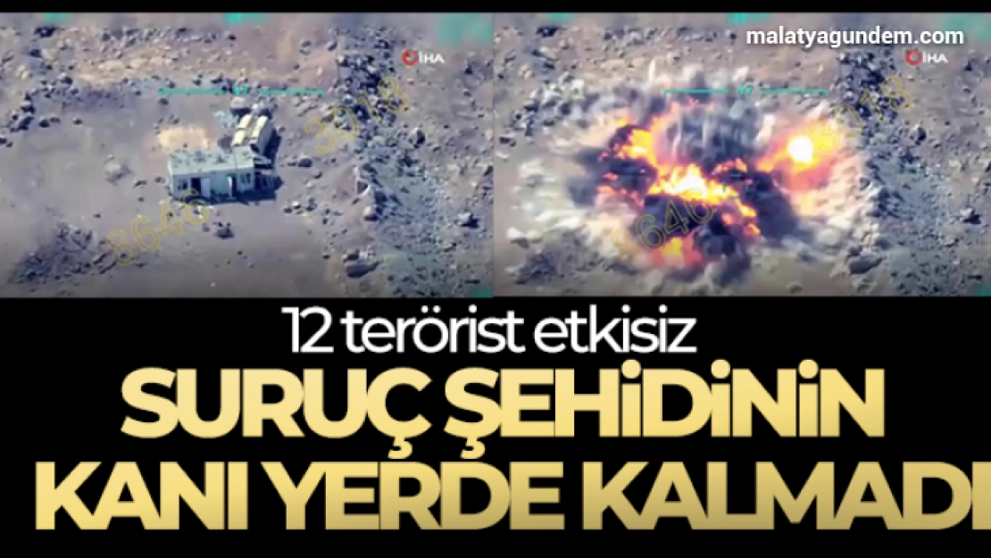 Suruç şehidinin kanı yerde kalmadı: 12 terörist etkisiz
