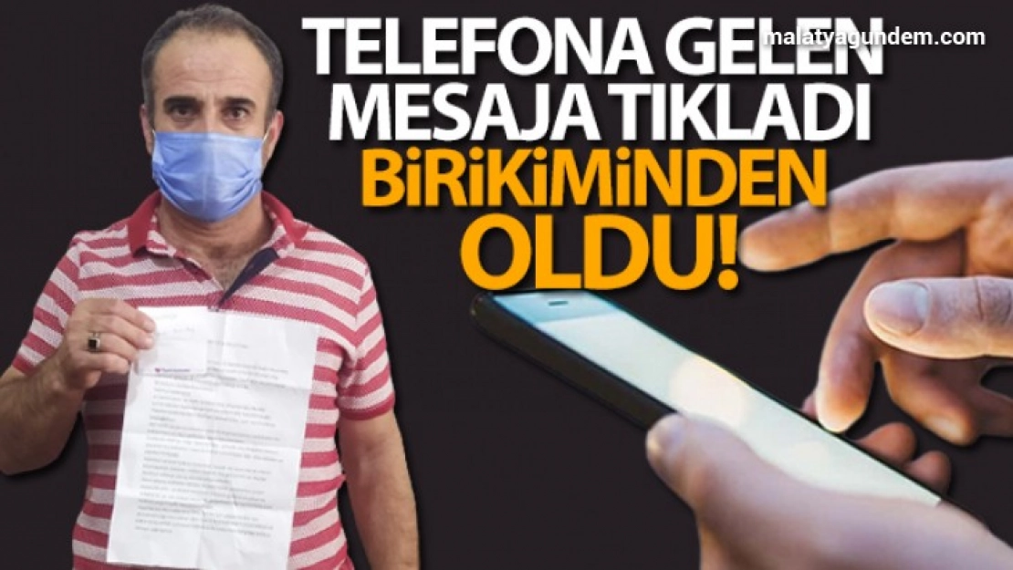 Telefonuna gelen mesaja tıkladı birikiminden oldu