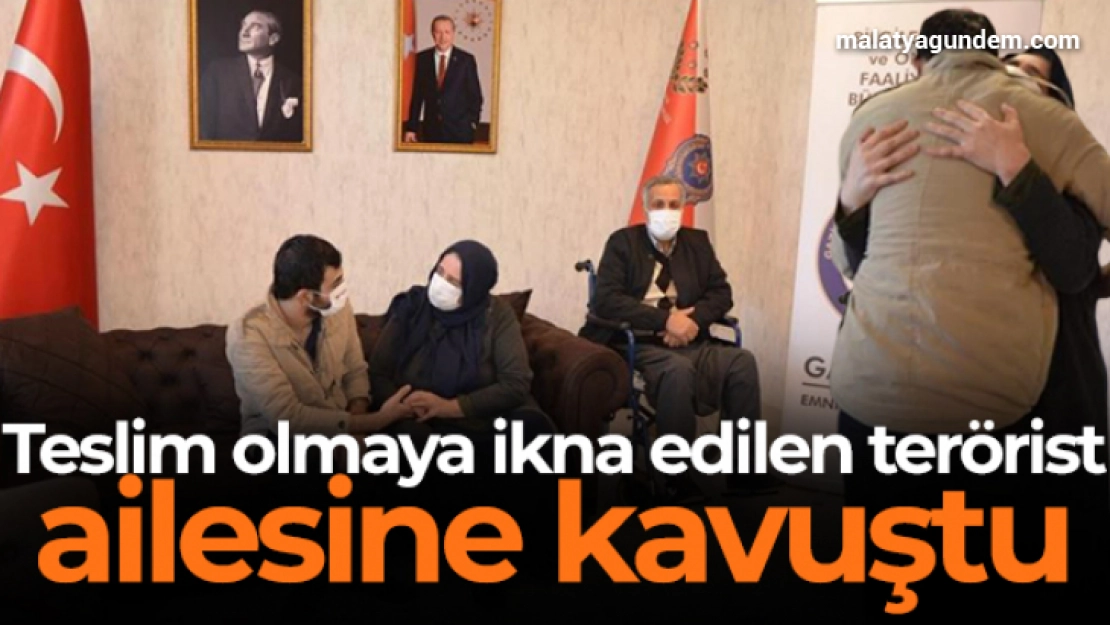 Teslim olmaya ikna edilen terörist, ailesine kavuştu