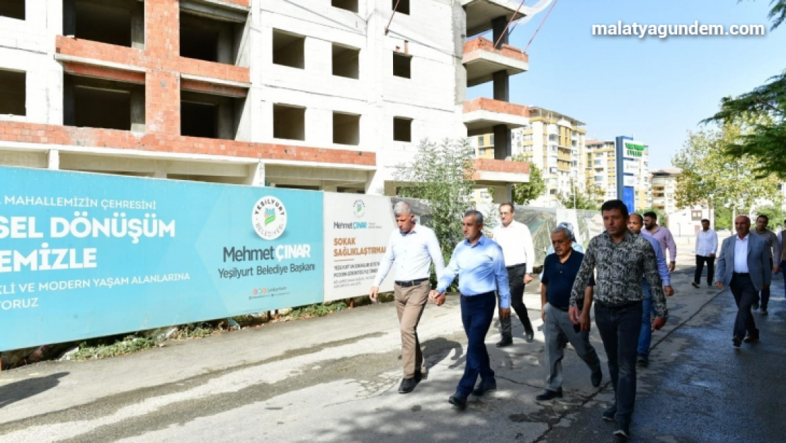 Turgut Özal Mahallesi'nde kentsel dönüşüm binaları yükseliyor