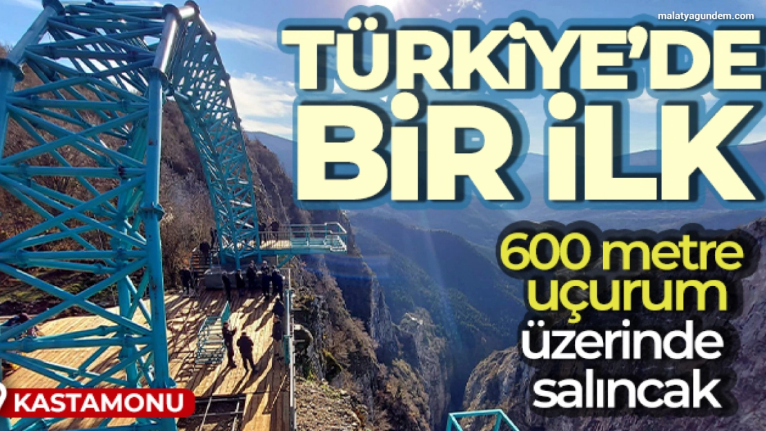 Türkiye'de bir ilk: Bu salıncağa binmek yürek istiyor