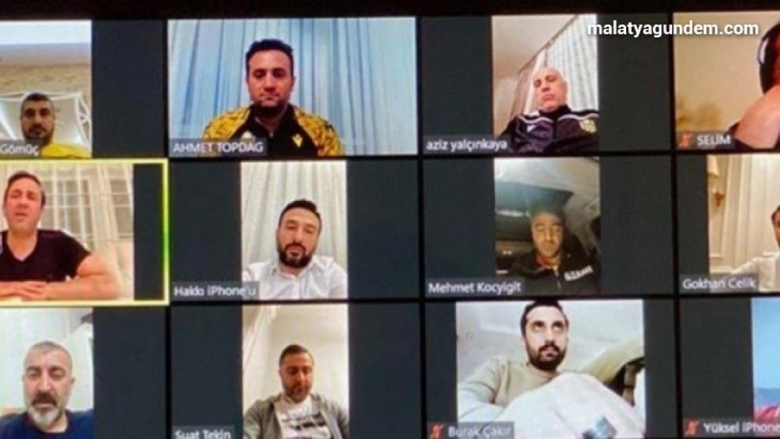 Yeni Malatyaspor yönetiminden telekonferanslı toplantı