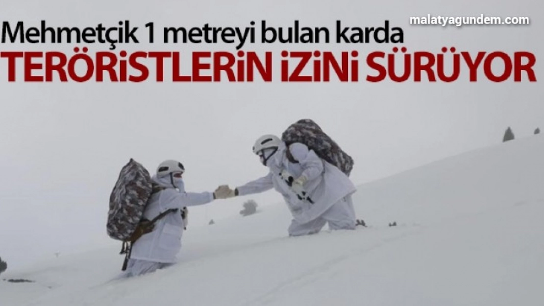 Yer yer 1 metreyi bulan karda, 'Eren-7 Mercan- Munzur' operasyonu sürüyor