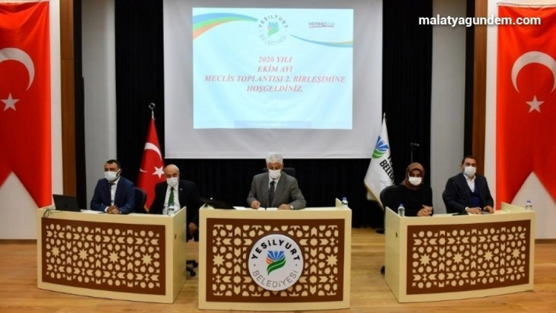Yeşilyurt Belediye Meclisi Ekim ayı toplantılarına devam ediyor