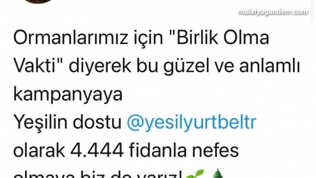 Yeşilyurt Belediyesi 4 bin 444 fidanla nefes olacak