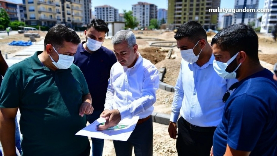 Yeşilyurt Belediyesi, Çilesiz'deki 10 dönümlük alanı park yatırımıyla güzelleştiriyor