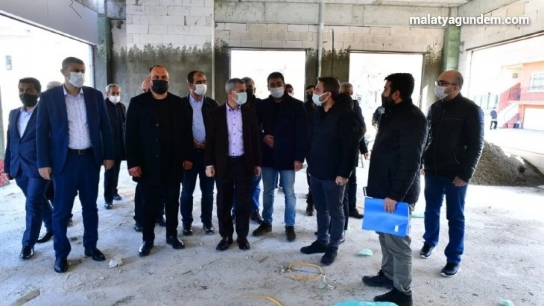 Yeşilyurt Belediyesi Gündüzbey sosyal tesislerinin kaba inşaatı tamamlandı