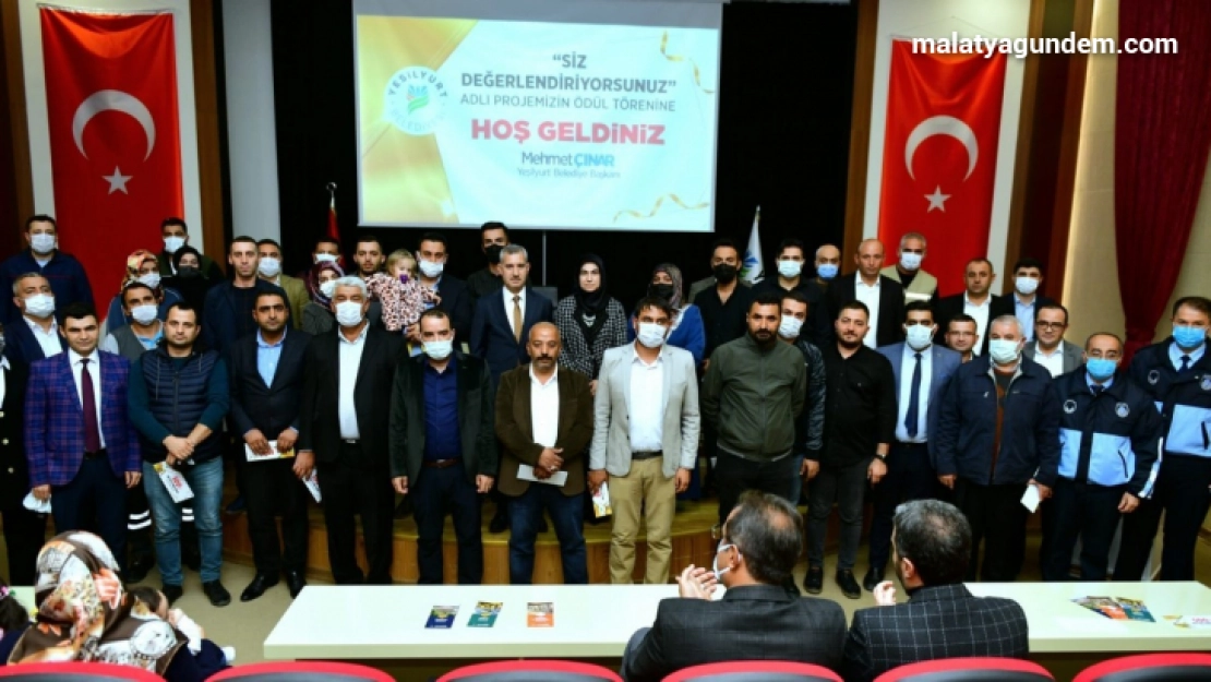 Yeşilyurt'ta 'Siz değerlendiriyorsunuz' projesi ödül töreninde duygusal anlar yaşandı