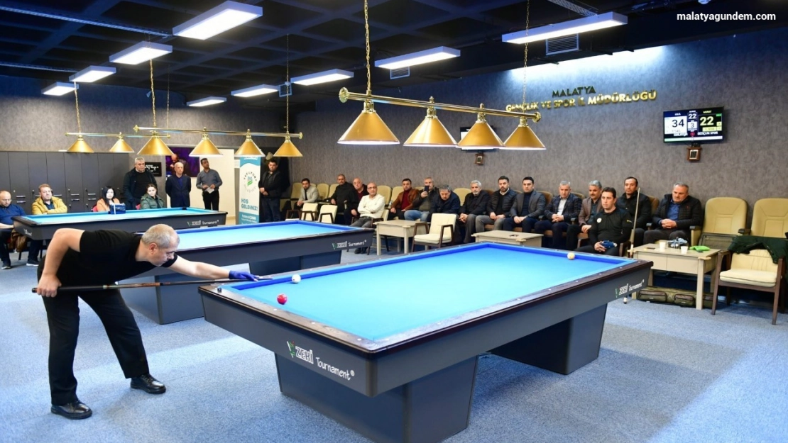 Yeşilyurt'ta Bilardo Turnuvası çekişmeli geçti