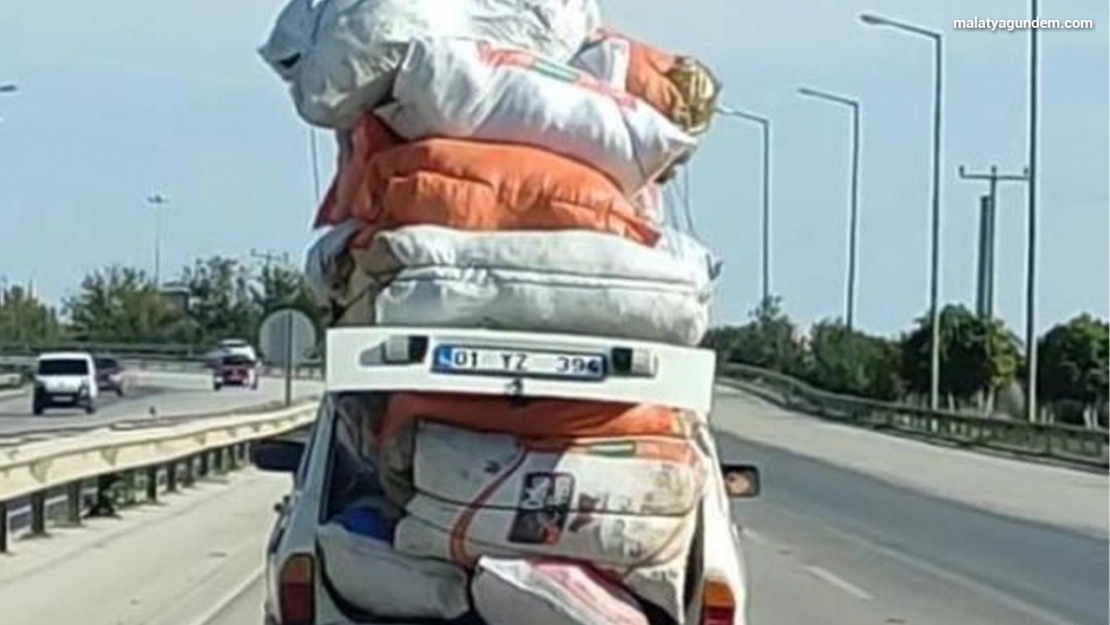 Yükünü gören şaşırdı: Kamyonet değil otomobil