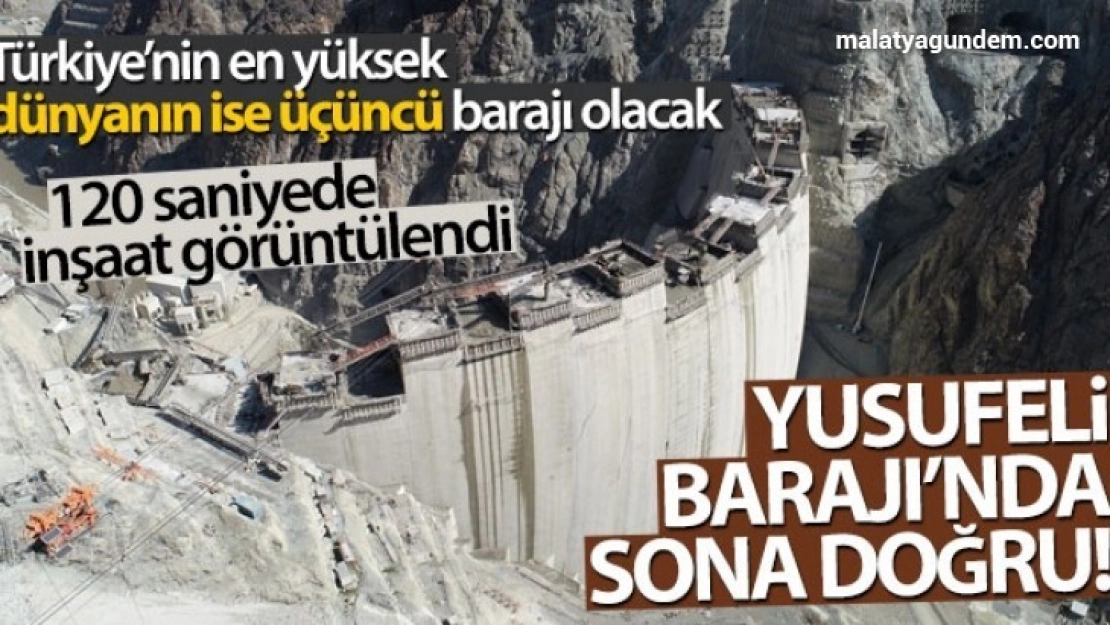 Yusufeli Barajı inşaatı devam ediyor