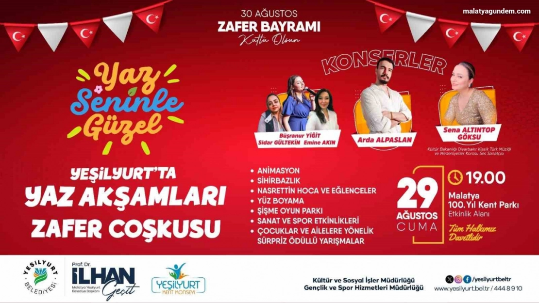Zafer Bayramı Yeşilyurt'ta renkli etkinliklerle kutlanacak