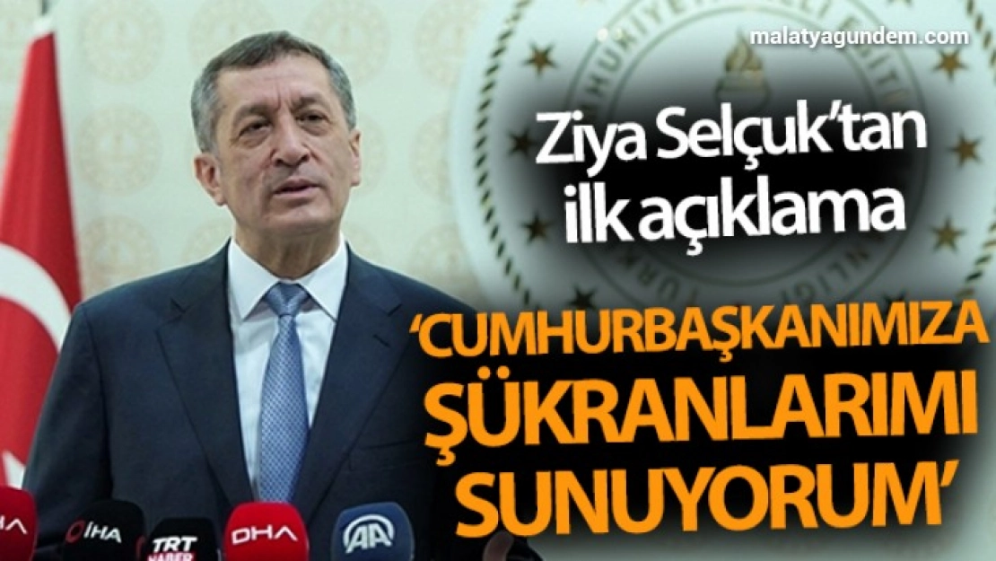 Ziya Selçuk'tan ilk açıklama