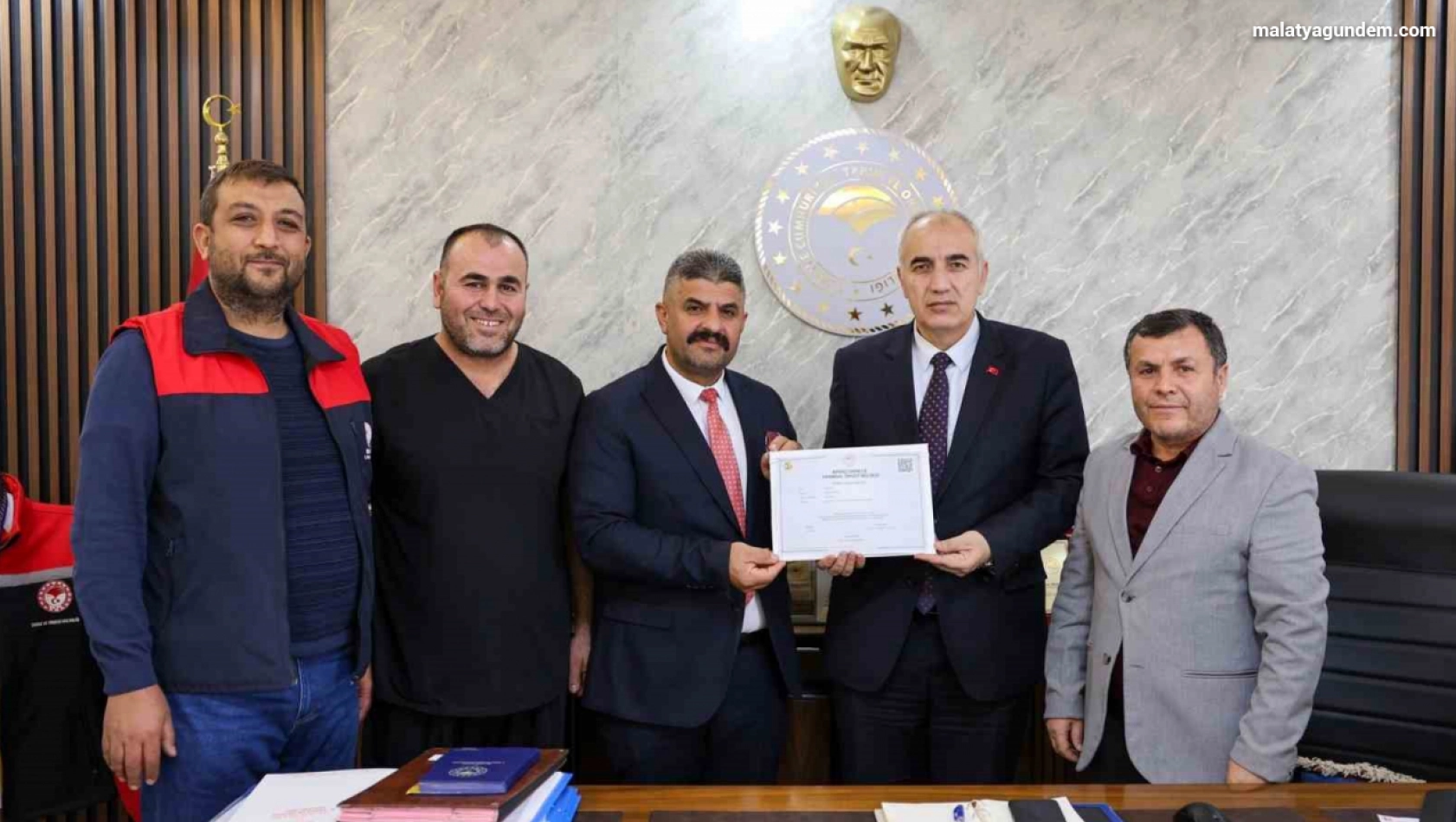 Malatya'ya 4.5 milyon lira ek destek getiren başarı belgesi