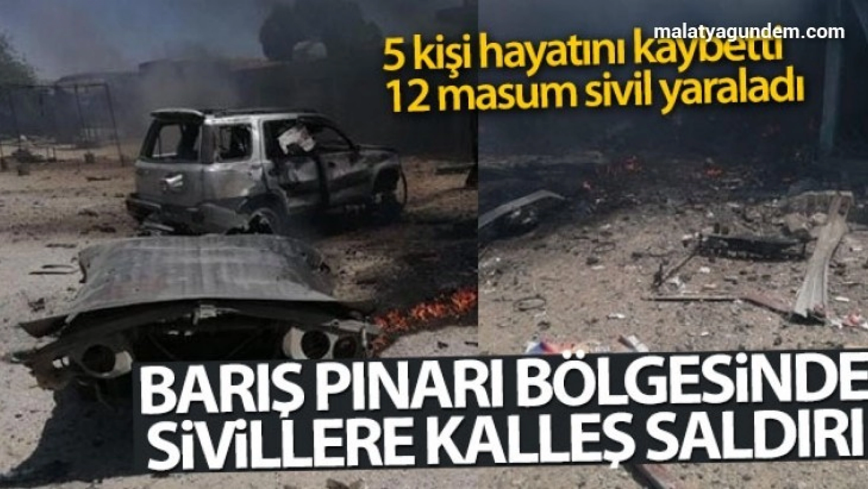 Barış Pınarı bölgesinde sivillere hain saldırı!