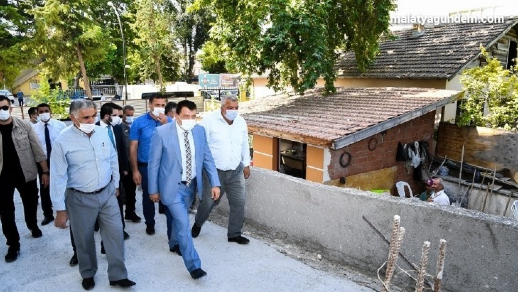 Başkan Gürkan'dan Cami inşaatında inceleme
