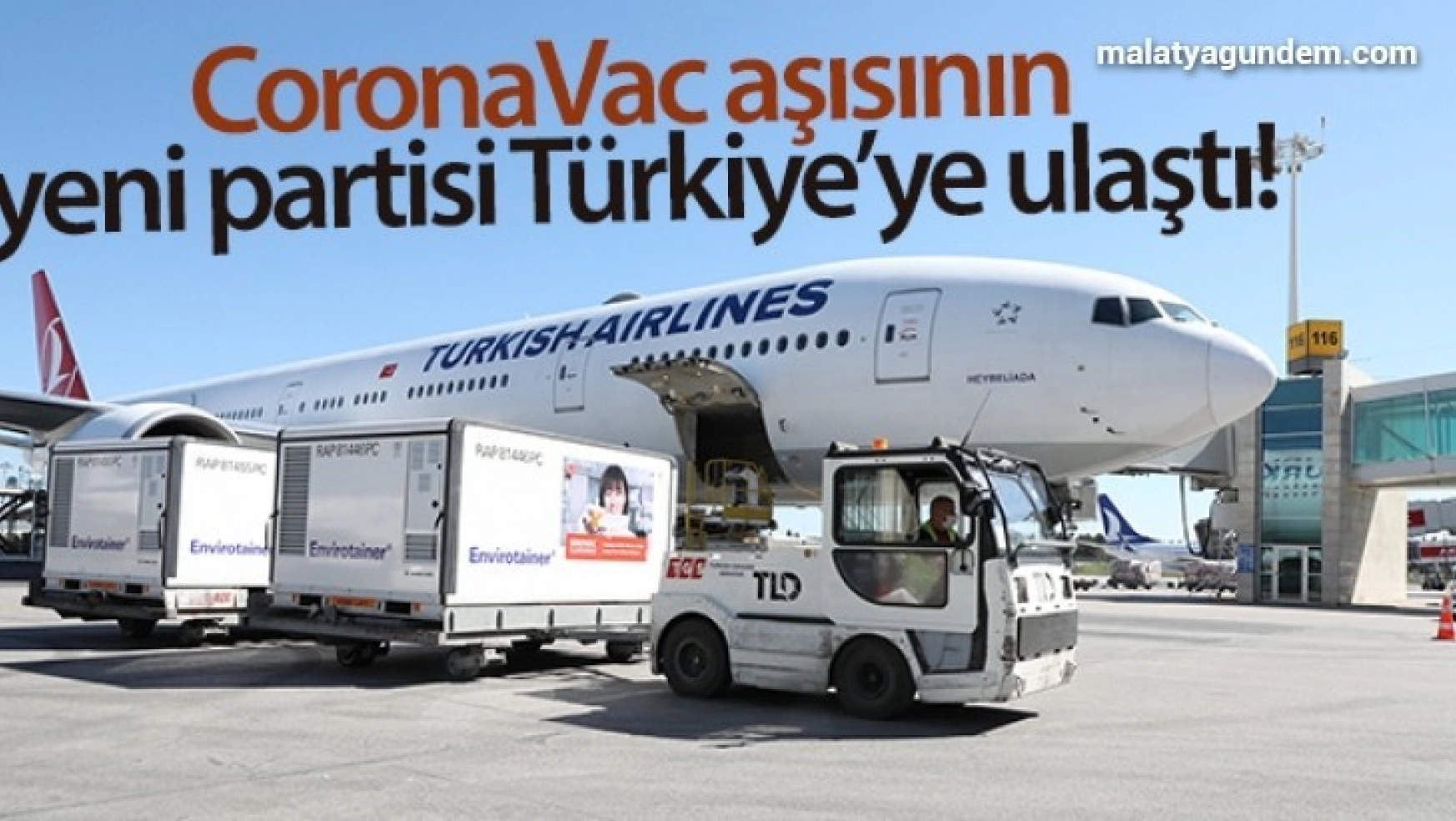 CoronaVac aşısının yeni partisi Türkiye'ye ulaştı