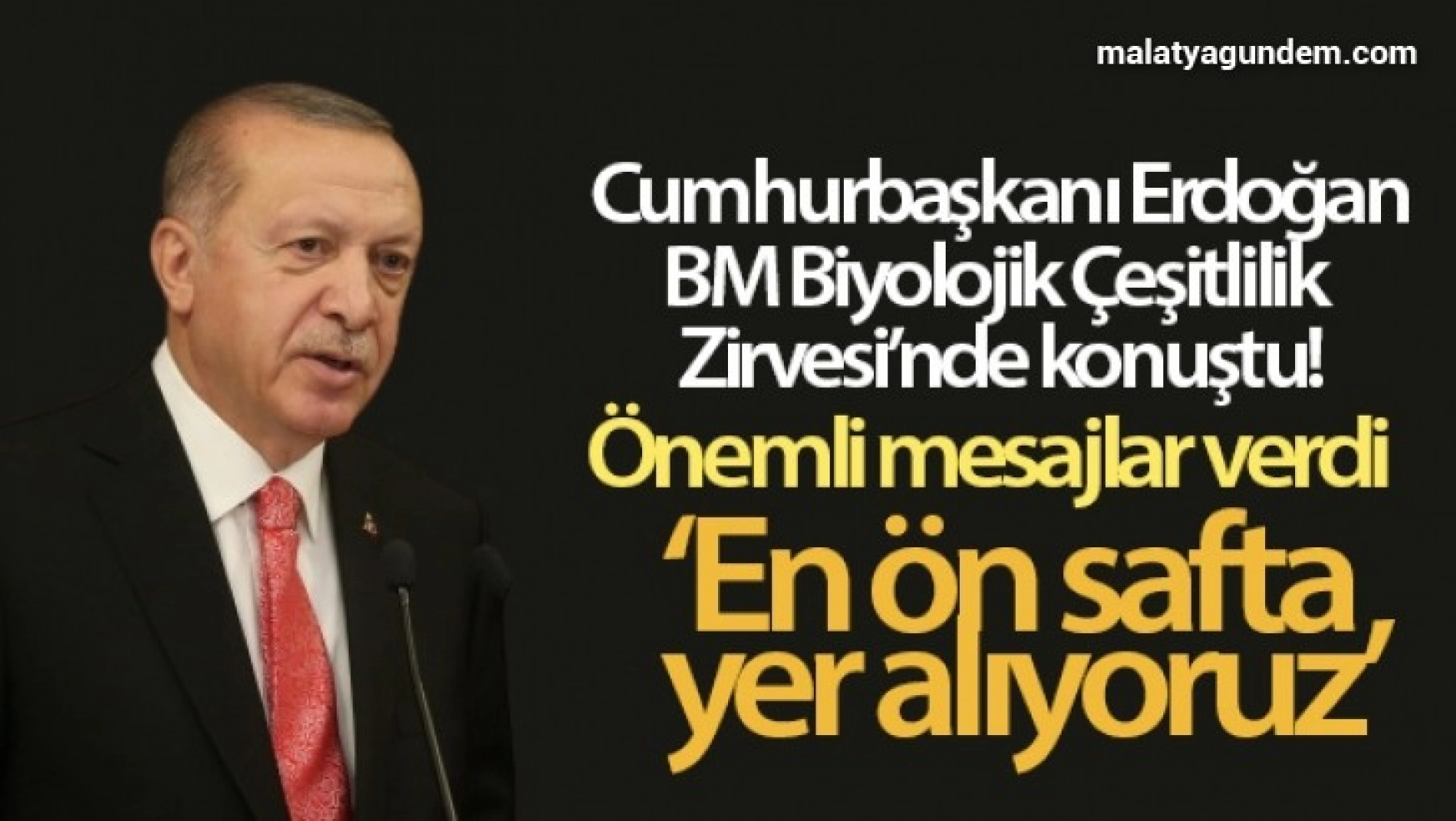 Cumhurbaşkanı Erdoğan, BM Biyolojik Çeşitlilik Zirvesi'nde konuştu
