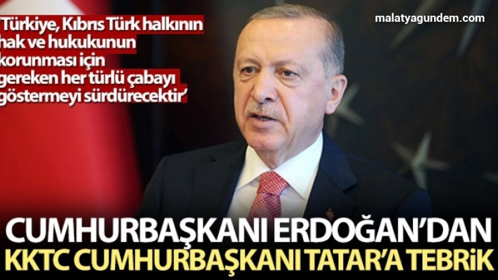 Cumhurbaşkanı Erdoğan'dan Tatar'a tebrik