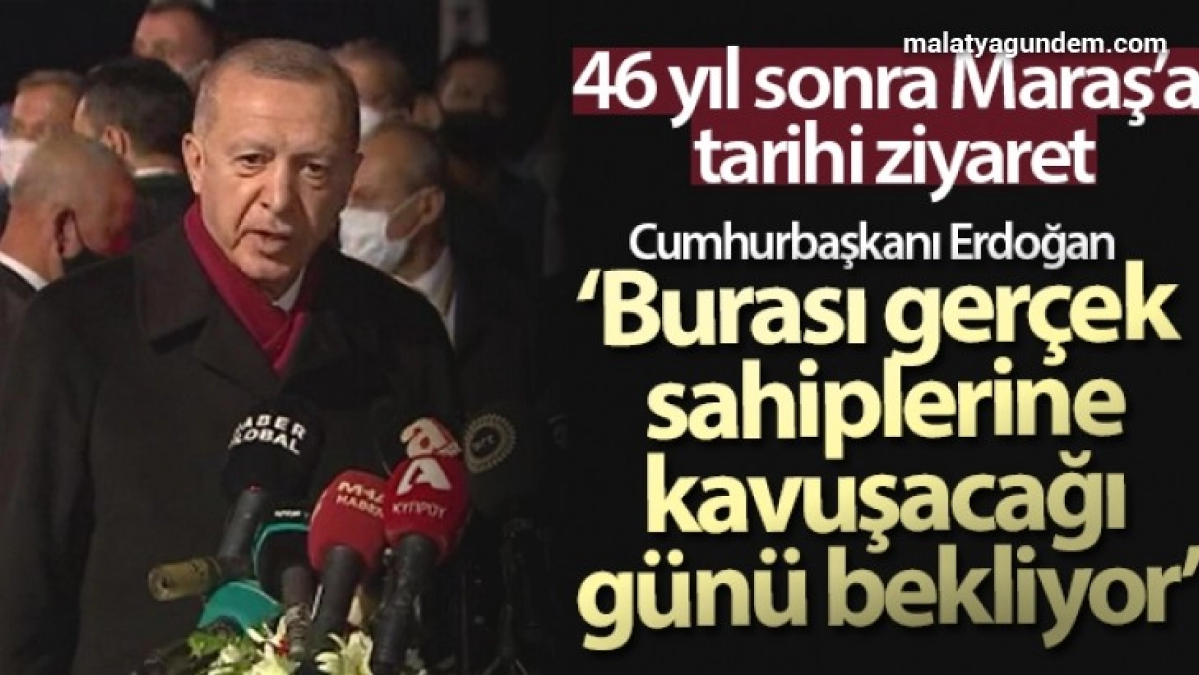 Cumhurbaşkanı Erdoğan, KKTC'de Maraş'ı ziyaret etti