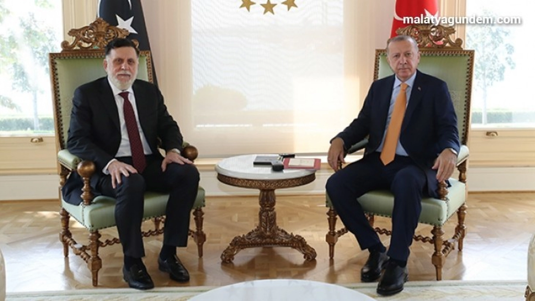 Cumhurbaşkanı Erdoğan, Libya Başbakanı Fayiz es-Serrac'ı kabul etti