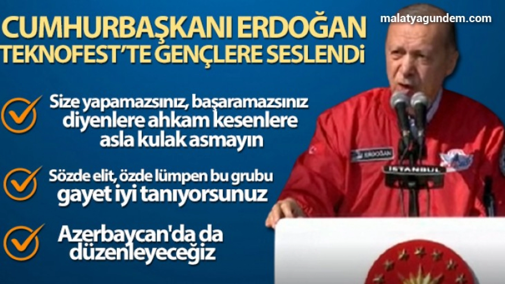 Cumhurbaşkanı Erdoğan: 'TEKNOFEST rekorların ve rekortmenlerin festivalidir'