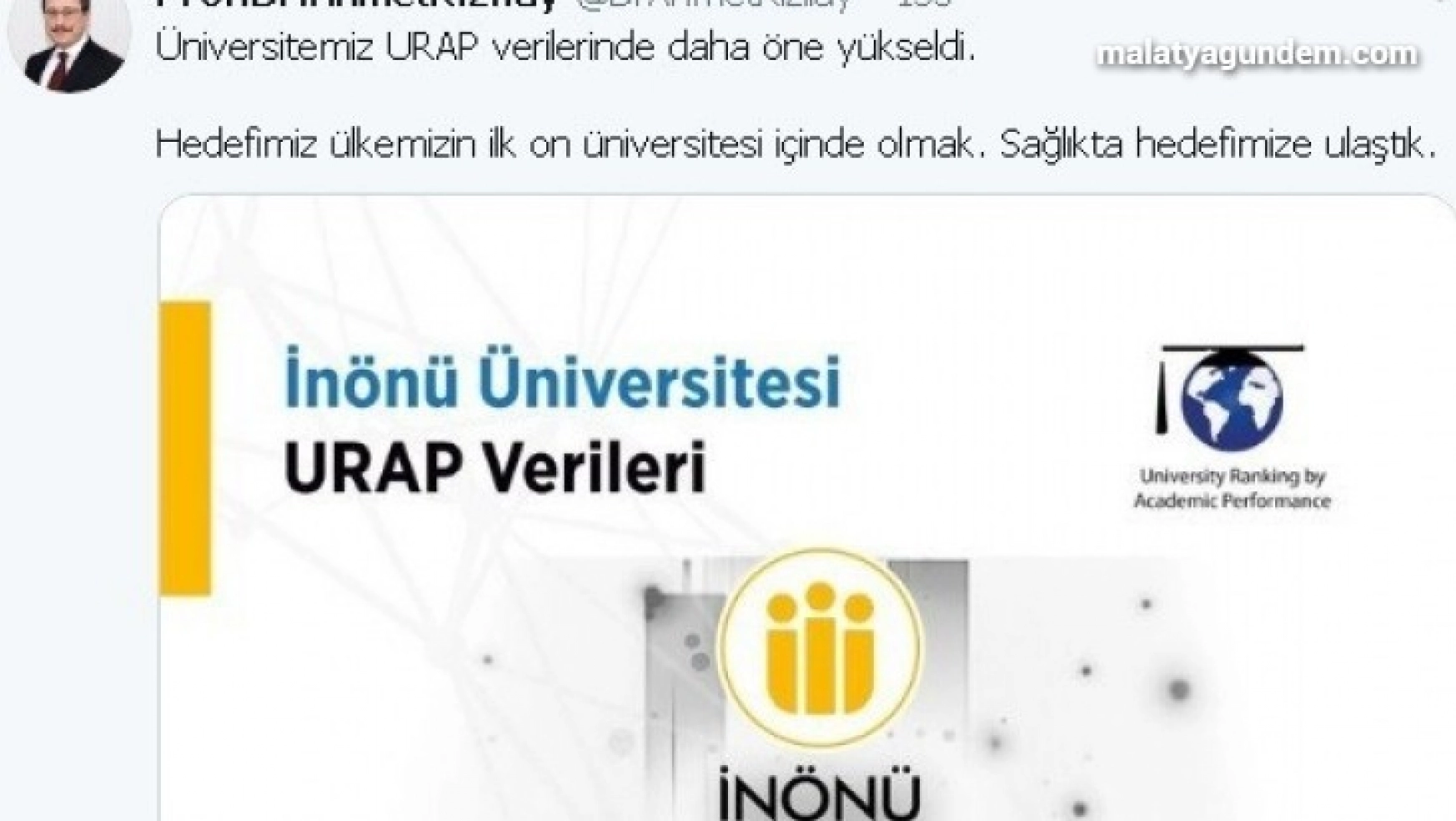 İnönü üniversitesi URAP'ta öne çıktı