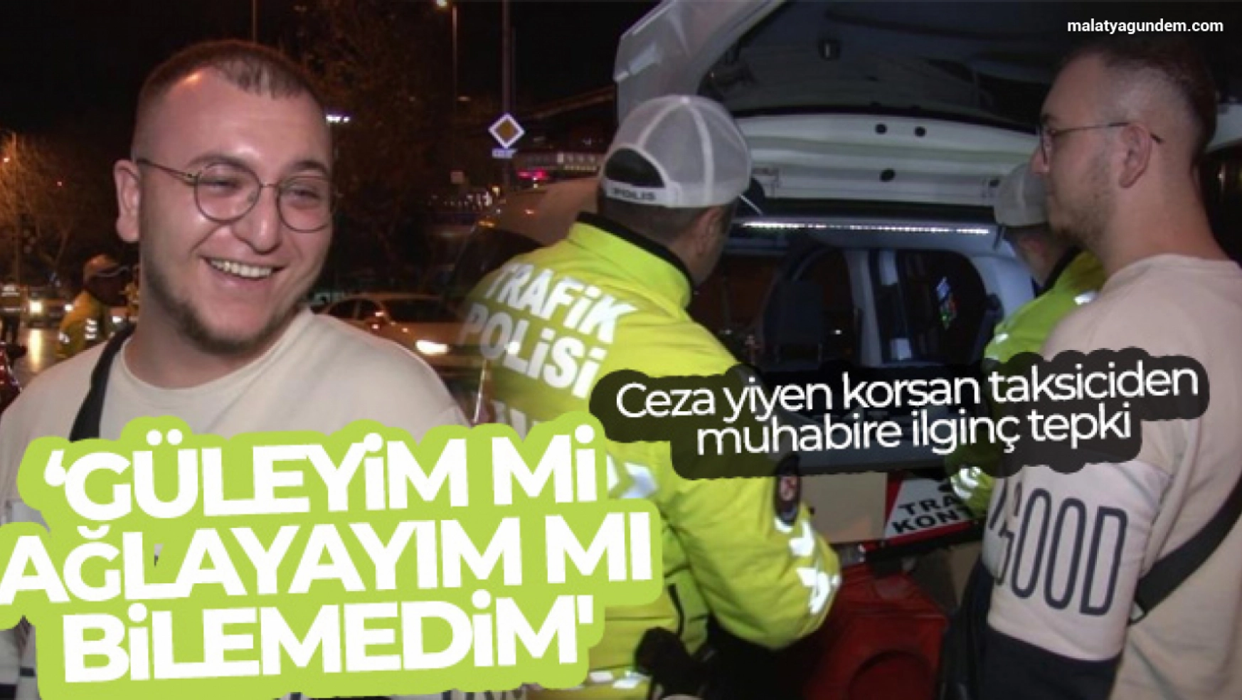 Kadıköy'de denetime takılan korsan taksiciden muhabire ilginç tepki: 'Güleyim mi ağlayayım mı bilemedim'