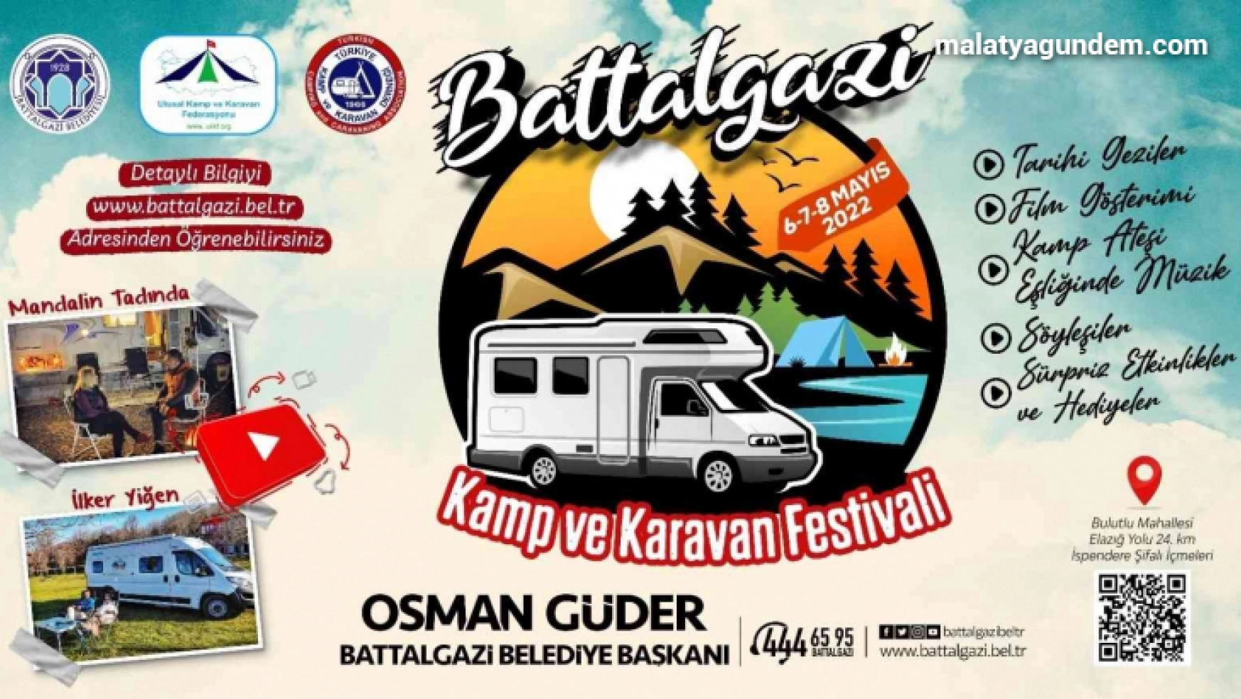 Kamp ve karavan tutkunları Battalgazi'de buluşuyor