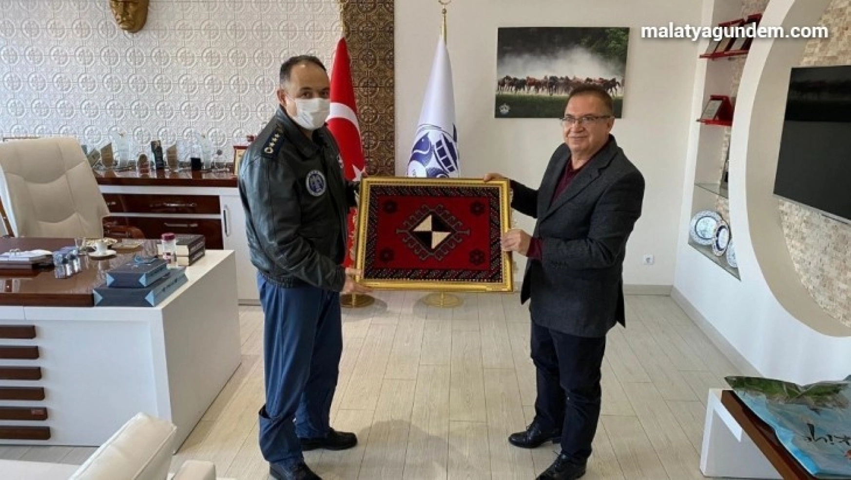 Komutan Koltukoğlu'dan Başkan Kazgan'a ziyaret