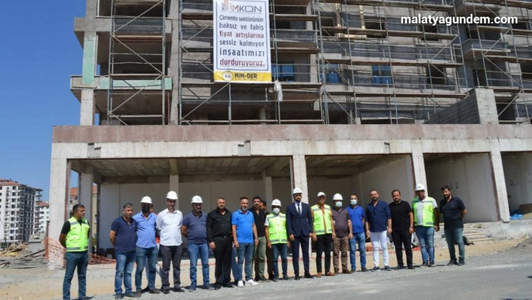 Malatya'da inşaat sektörü iş bırakma eylemi sona erdi