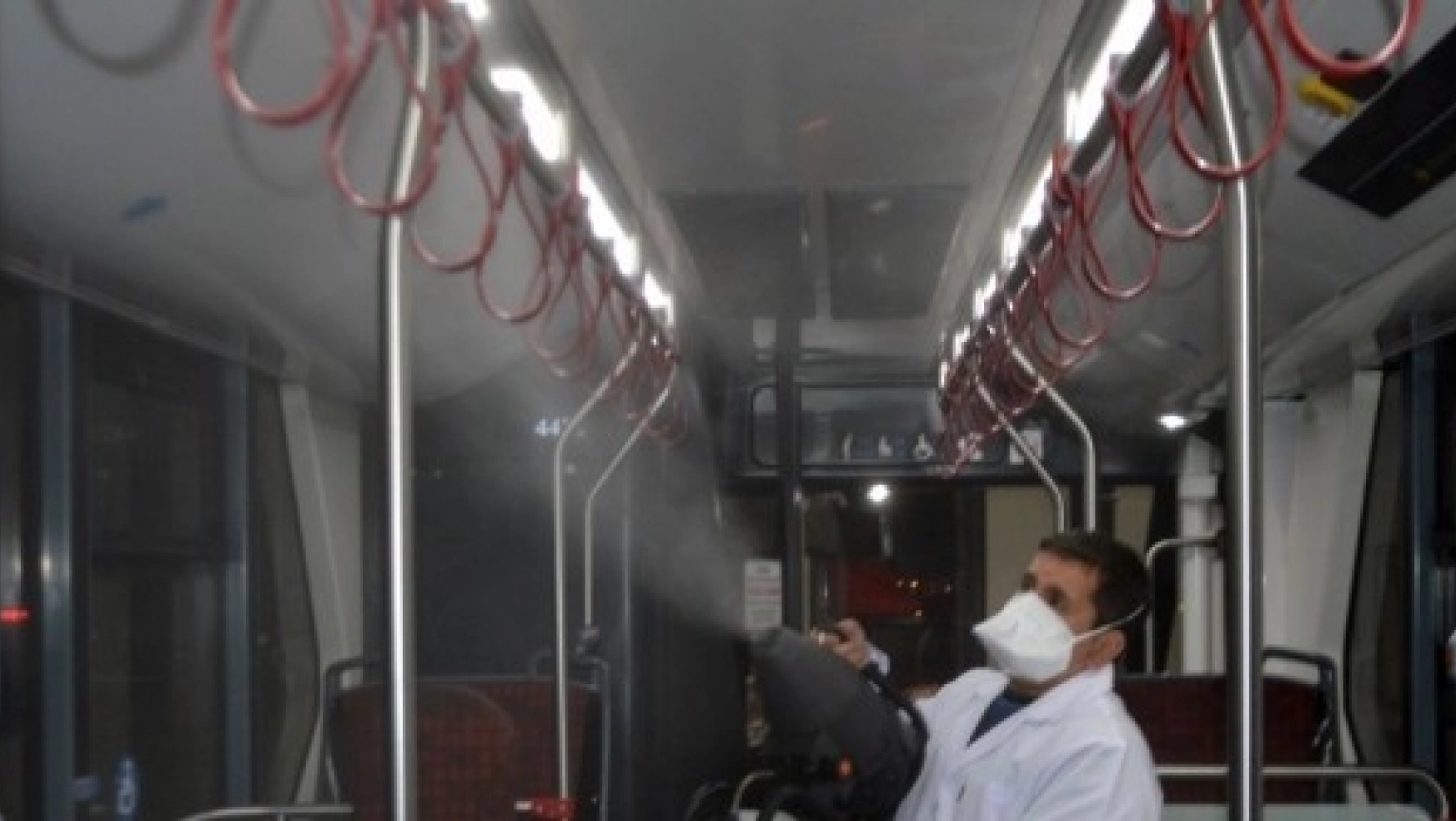 Otobüsler Virüslere Karşı Dezenfekte Edildi