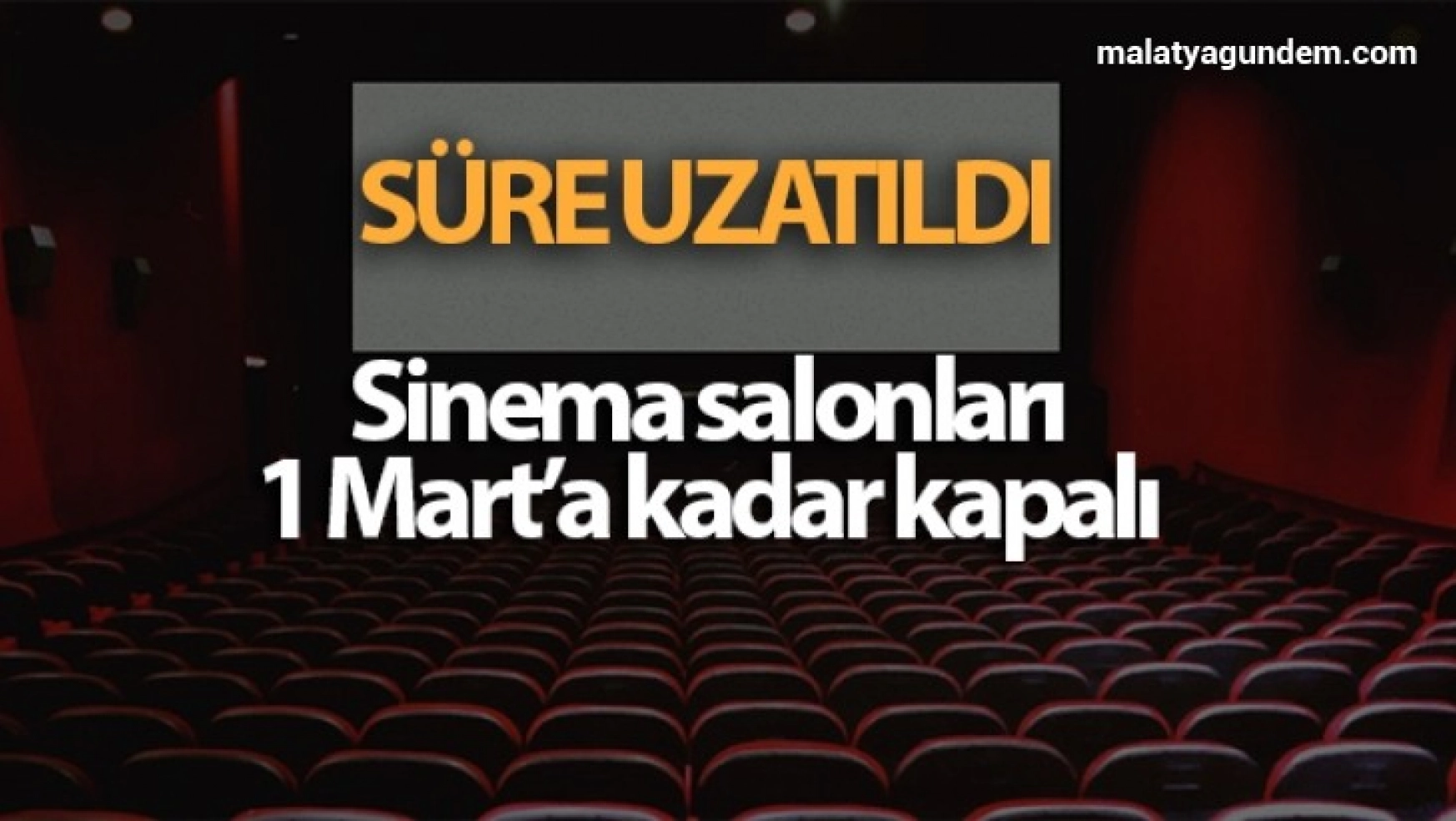 Sinema salonlarının faaliyetlerine ara verilen süre 1 Mart'a uzatıldı