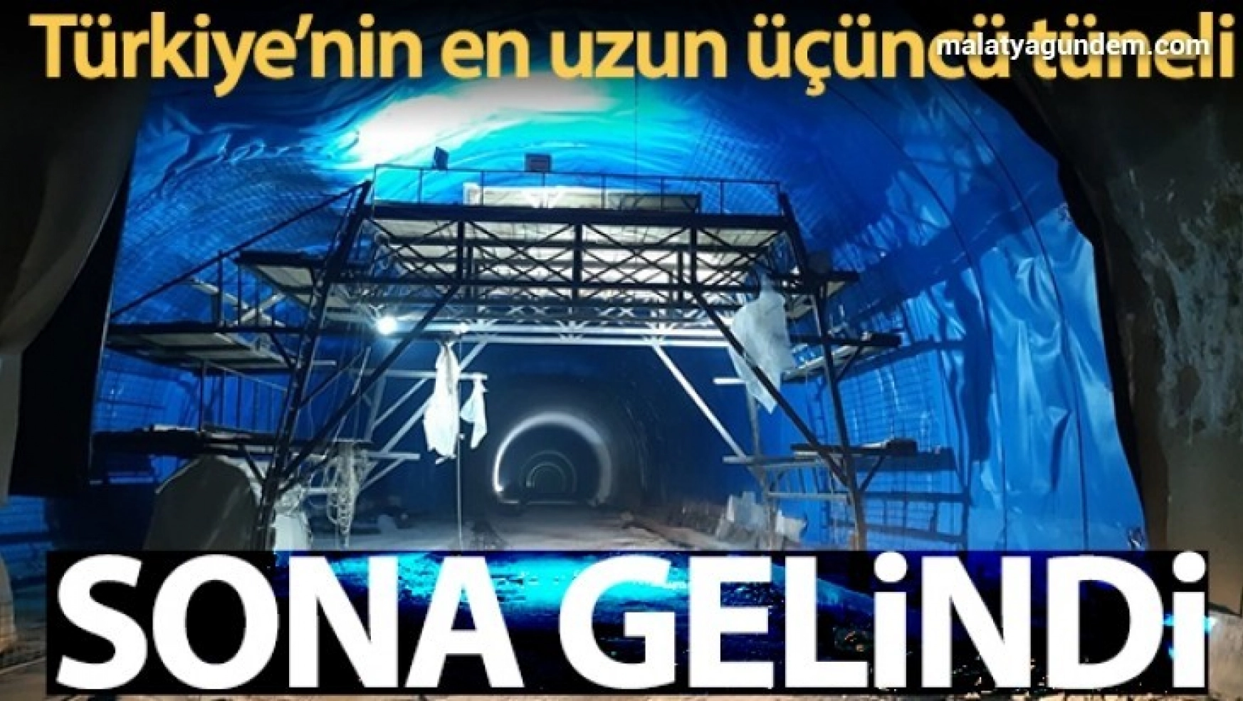 Türkiye'nin en uzun üçüncü tünelinde sona doğru