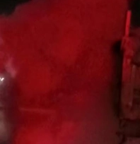 Amonyum nitrat yüklü tırda korkutan yangın