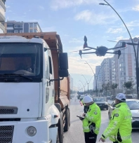 Beton mikserleri ve hafriyat kamyonlarına dron destekli denetim