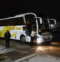 Kar yağış nedeniyle otobüs seferleri durduruldu