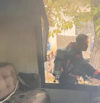 Çıkan yangında konteyner kullanılamaz hale geldi