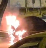 Malatya'da seyir halindeki otomobilde yangın