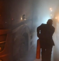 Seyir halindeki tır alev aldı