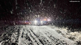 Malatya kırsalında kar yağışı etkili oluyor