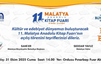 11. Malatya Anadolu Kitap ve Kültür Fuarı açılıyor