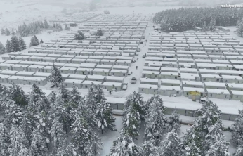 Kar kalınlığının 1 metreyi bulduğu Doğanşehir havadan görüntülendi