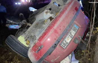 Kontrolden çıkan otomobil kayısı bahçesine uçtu: 1 yaralı