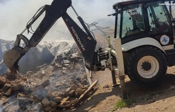 Malatya'da ahır yangını: 10 küçükbaş hayvan telef oldu