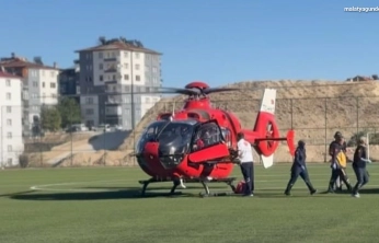 Malatya'da ambulans helikopter yaşlı adam için havalandı