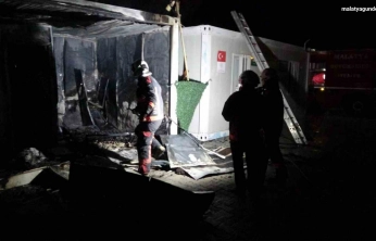 Malatya'da konteyner kentte korkutan yangın